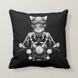 Motorcycle Biker Motorbike Rider Biker Cat Kissen