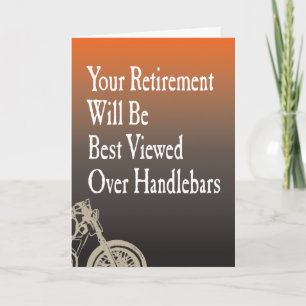 Motorcycle Biker Retirement Card Karte