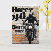 Motorcycle 'Birthday 40th Still Got It Karte (Gelbe Blume)