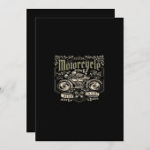 motorcycle born to ride einladung (Vorne/Hinten)