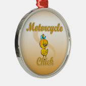 Motorcycle Chick Ornament Aus Metall (Rechts)