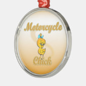 Motorcycle Chick Ornament Aus Metall (Links)