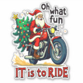 Motorcycle Christmas Ride Aufkleber (Vorderseite)