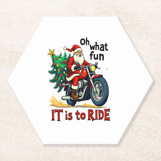 Motorcycle Christmas Ride Untersetzer (Vorderseite)