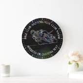 Motorcycle Club Biker Club Biker School Racer Große Wanduhr (Zuhause)