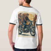 motorcycle design T-Shirt (Schwarz voll)