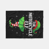 Motorcycle Elf Christmas Girls Women Elf Squad Xma Fleecedecke (Vorderseite (Horizontal))