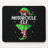 Motorcycle Elf Christmas Girls Women Elf Squad Xma Mousepad (Vorne)