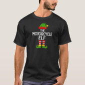 Motorcycle Elf Xmas Matching Family Elf Squad Chri T-Shirt (Vorderseite)
