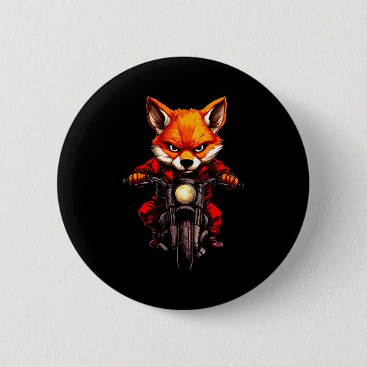 Motorcycle Foxes Button (Vorderseite)