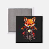 Motorcycle Foxes Magnet (Vorderseite/Rückseite)