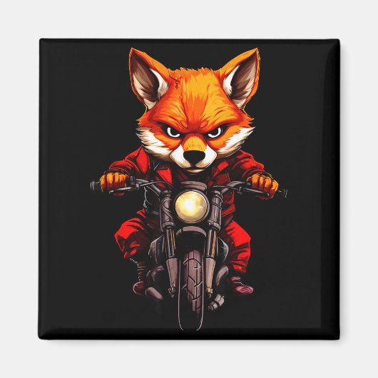 Motorcycle Foxes Magnet (Vorne)