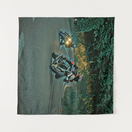 Motorcycle gift wandteppich (Vorderseite (Horizontal))