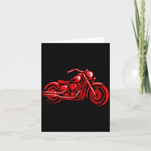 Motorcycle Heart Biker Valentines Day Rider Couple Karte (Vorderseite)