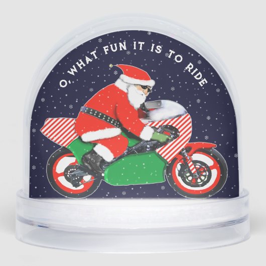 Motorcycle Holiday Gift Snow Globe Schneekugeln (Vorderseite)