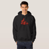 Motorcycle Kangaroo   Wildlife Animal Australia Hoodie (Vorne ganz)