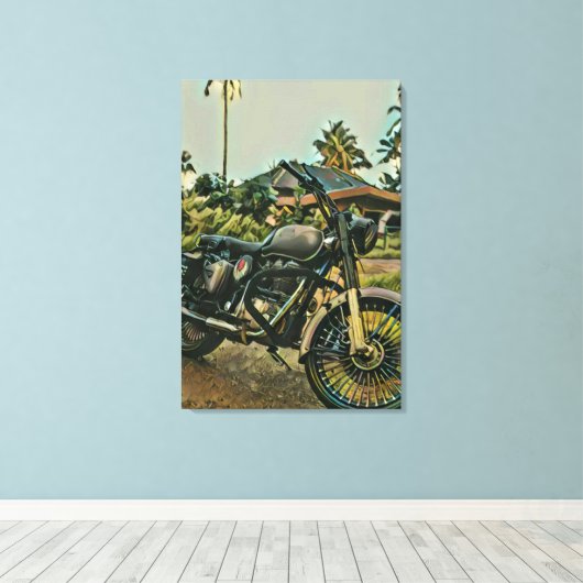 Motorcycle lover gift leinwanddruck (Insitu (Holzboden))