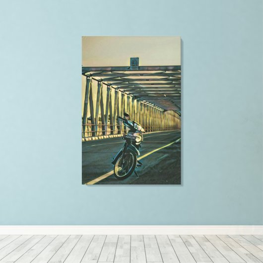 Motorcycle lover gift leinwanddruck (Insitu (Holzboden))