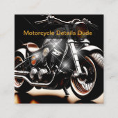 Motorcycle Mobile Detailing Services Quadratische Visitenkarte (Vorderseite)