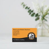 Motorcycle Mobile Mechanic Business Card Visitenkarte (Stehend Vorderseite)