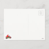 Motorcycle Motocross Christmas Feiertagspostkarte (Rückseite)