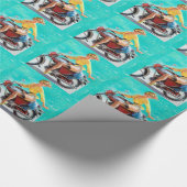 Motorcycle Pin Up Geschenkpapier (Ecke)