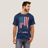 Motorcycle Police Shirt - Flag Patriotic Thin (Vorne ganz)