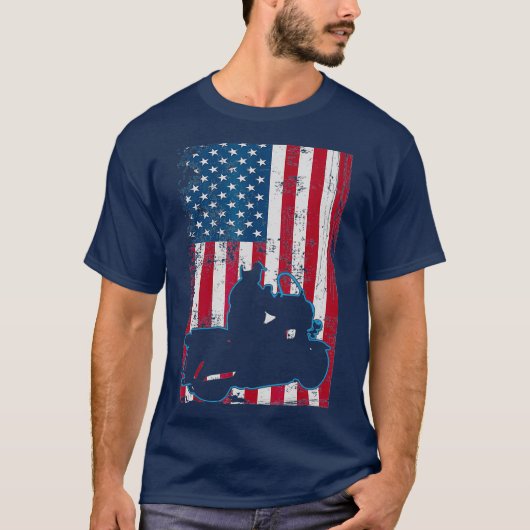 Motorcycle Police Shirt - Flag Patriotic Thin (Vorderseite)