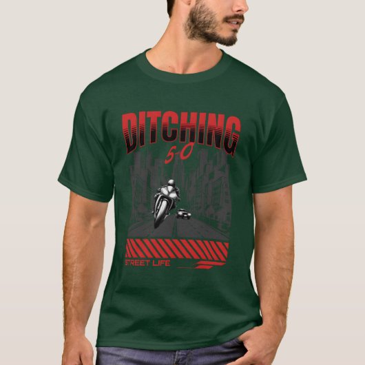 Motorcycle Races Away from a Patrol Car friend T-Shirt (Vorderseite)