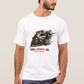 Motorcycle Racing Illustration T-Shirt (Vorderseite)
