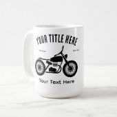 Motorcycle Ride Speed and Freedom Design Kaffeetasse (Vorderseite Links)