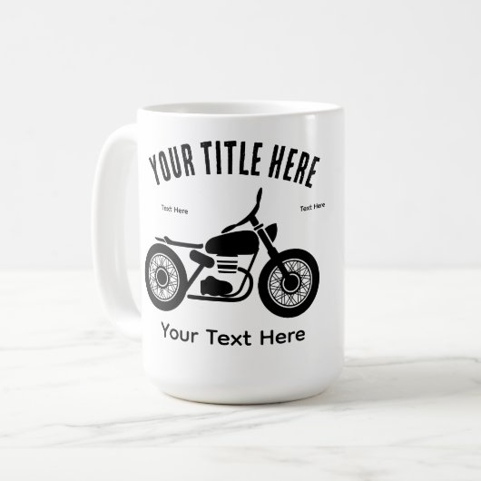 Motorcycle Ride Speed and Freedom Design Kaffeetasse (Vorderseite Links)