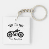 Motorcycle Ride Speed and Freedom Design Schlüsselanhänger (Rückseite)