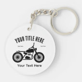 Motorcycle Ride Speed and Freedom Design Schlüsselanhänger (Rückseite)
