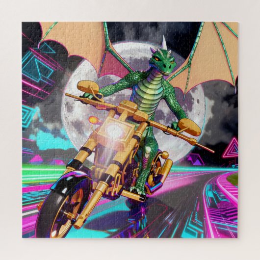 Motorcycle Riding Dragon Puzzle (Vertikal)