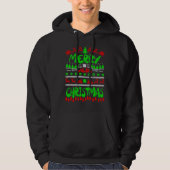 Motorcycle Santa Sleigh Biker  Merry Ugly Christma Hoodie (Vorderseite)