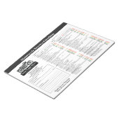 Motorcycle Service Checklist 8.5x11 Landscape Notizblock (angewinkelt)