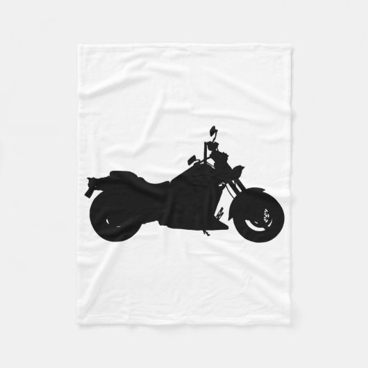 Motorcycle Silhouette Fleecedecke (Vorderseite)