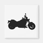 Motorcycle Silhouette Magnet (Vorne)