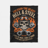 Motorcycle Skull And Ston Crossbones For Men Biker Fleecedecke (Vorderseite)