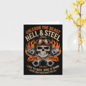 Motorcycle Skull And Ston Crossbones For Men Biker Karte (Gelbe Blume)