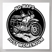 Motorcycle Touring Freedom Mindset Poster (Vorne)