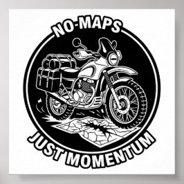 Motorcycle Touring Freedom Mindset Poster