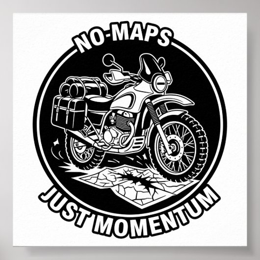 Motorcycle Touring Freedom Mindset Poster (Vorne)