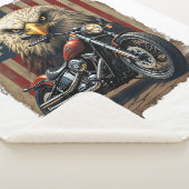 Motorcycle USA Flag Retro Biker Chopper Sherpadecke (3/4)