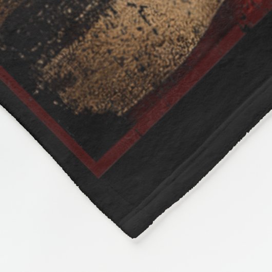 Motorcycle Usa Flag Retro Biker  Fleecedecke (Ecke)