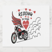 Motorcycle Valentine Schaumweinetikett (Einzelnes Label)