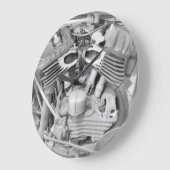 Motorcycle Wall Clock Große Wanduhr (Winkel)
