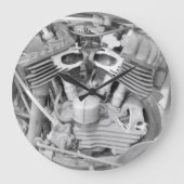 Motorcycle Wall Clock Große Wanduhr (Vorderseite)