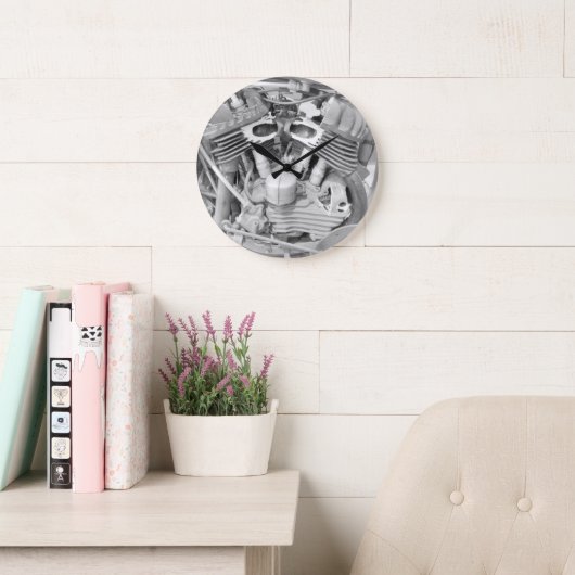 Motorcycle Wall Clock Große Wanduhr (Lesesaal)